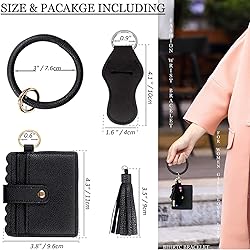 BIHRTC Wristlet Wallet Keychain with Lipstick