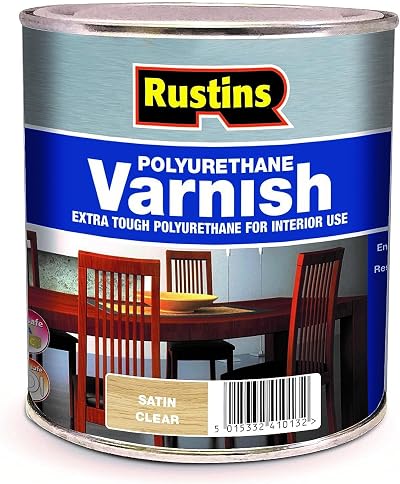 Rustins Polyurethane Varnish Clear Satin 500ml Wood Finish