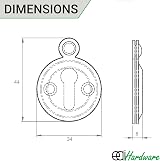 EAI Victorian Keyhole Covered Escutcheon 35mm Polished Chrome Front Door view 3