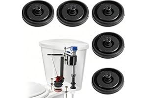 Toilet Fill Valve Seal Replacement Kit - Fits Kohler 83143 (200/400/747 Series), 5 Pack, Black Silicone