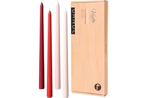 Viyffo 12 Inch Red Taper Candles Set of 4 Unscented Smokeless Long Tall Tapered Candles for Candlesticks Sticks Wedding Home Decor Dinner