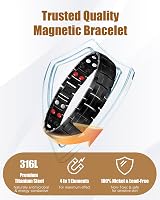 Jeracol Magnetic Bracelet Men Titanium Steel 4 Element Adjustable Gift Box view 2