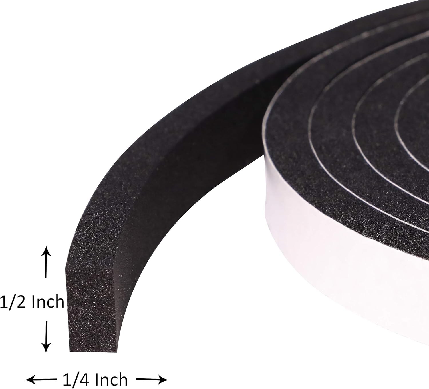 fowong Weather Stripping for Windows，1/2 Inch Wide X 1/2 Inch Thick