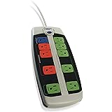 Smart Strip Bits Limited LCG-3MVR Energy Saving Surge Protector with Autoswitching Technology, 10-Outlet