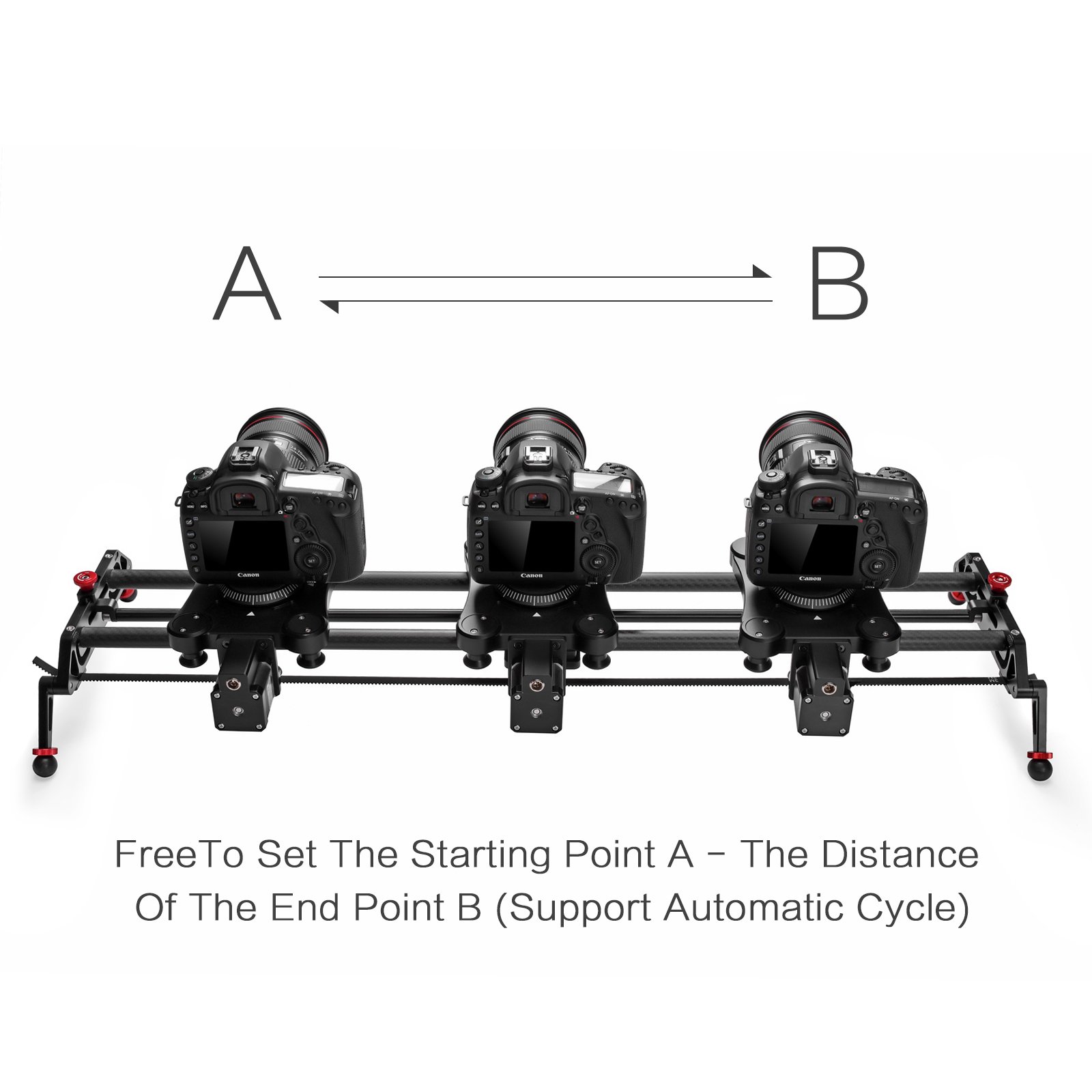 Camera Slider Track Dolly Slider Rail System with Motorized Time Lapse
