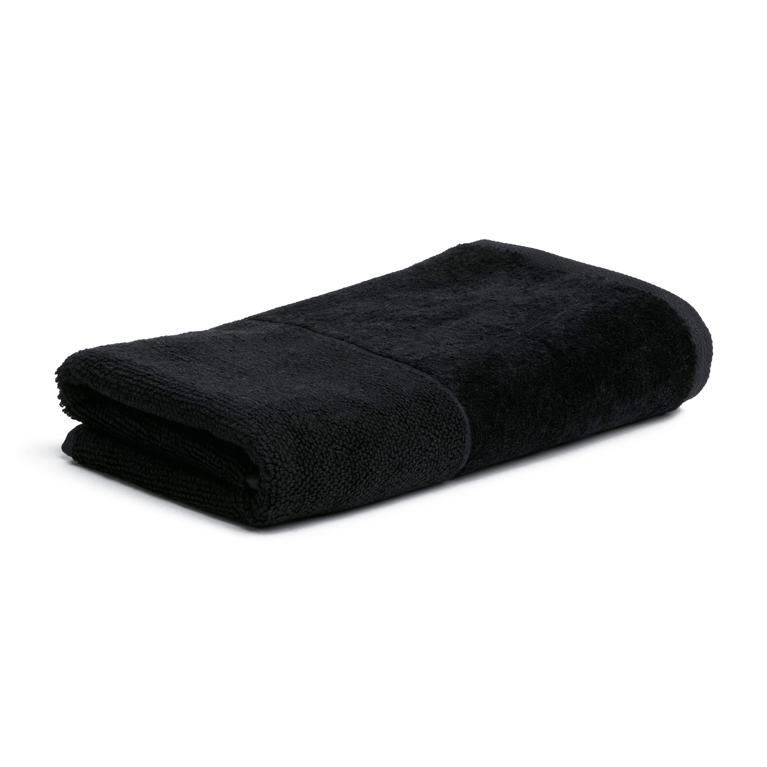 Möve Bamboo Luxe towel 50 x 100 cm made of 60% cotton / 40% viscose from bamboo cellulose, black