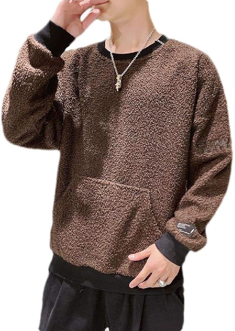 Men Abeaicoc Mens Plus Size Loose Fuzzy 