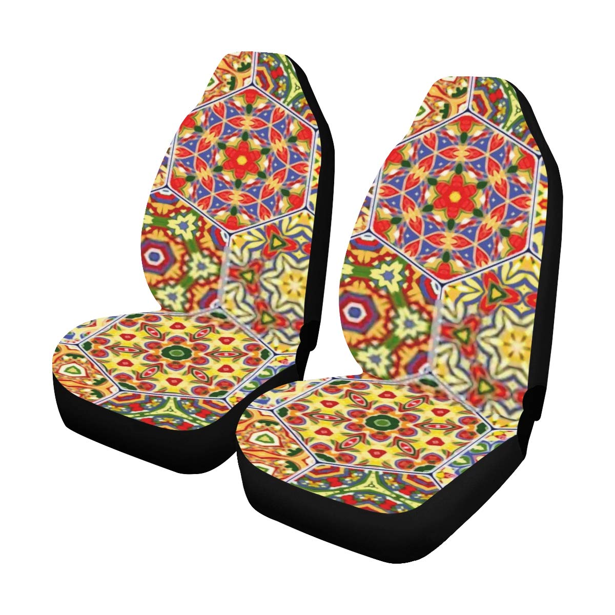 Universal Car Seat Covers Front Seats 2pc Bright Seamless