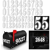 Kattykitty 60 PCS White Mailbox Numbers for Outside | Vinyl Waterproof Number Stickers for Outside, Address on House, Mail Bo