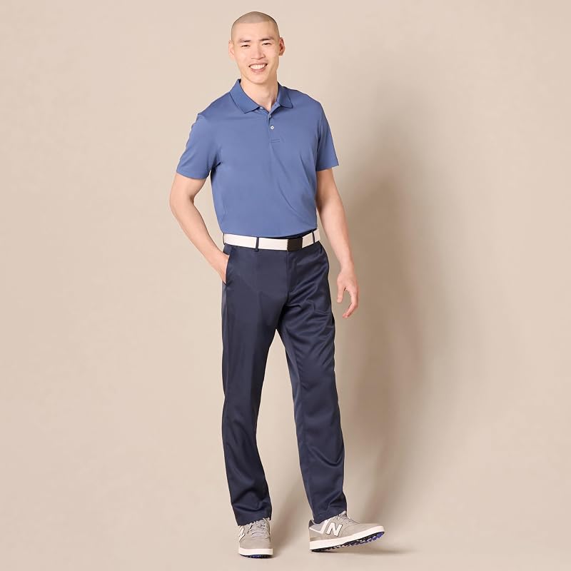 Polo de Golf, Manches Courtes, Coupe Ajustée, Séchage Rapide Homme, Bleu Délavé, XL