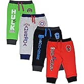 Marvel Avengers Hulk Black Panther Captain America Baby 4 Pack Jogger Pants Newborn to Big Kid
