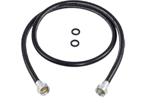 Eastman Washing Machine Drain Hose, 3/4 Inch FHT Connection, 5 Foot Black Rubber, 60323N