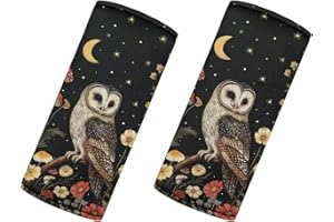 BIGCARJOB Flower Owl Luggage Handle Wraps Set for Suitcase, Identifier Luggage Handle Covers Luggage ID Tags Door Handle Protection Sleeve Cover Set of 2 Pcs