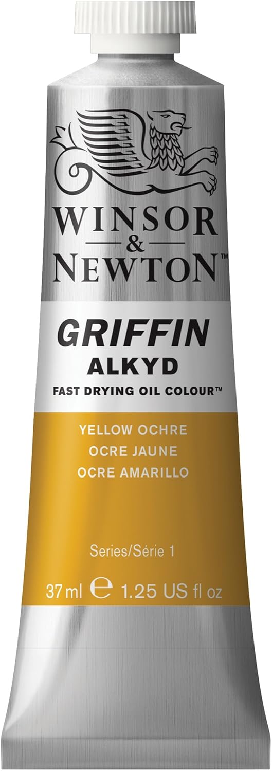 Winsor & Newton Griffin 37ml Alkyd Fast Drying Oil Colour Tube - Yellow Ochre, 37 ml (Pack of 1)