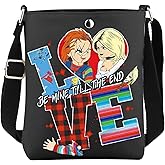 WCGXKO Killer Doll Crossbody Bag Evil Doll Bride Fans Gift Horror Reusable Grocery Bag Murderous Toy Merchandise