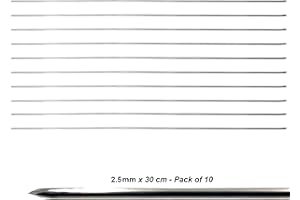 Medikrebs K-Wire 2.5 mm x 30 cm - 10 pcs, Stainless Steel, Silver, Orthopedic Wire