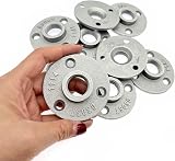JZK 10x 1/2 Inch Aluminum Alloy Floor Flange for 15mm Pipe Metal Pipe Shelf view 5