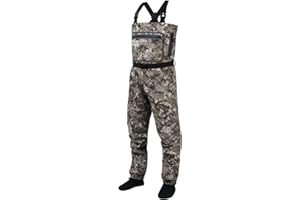 BASSDASH Men’s Lightweight Breathable Chest Wader Black Camo Stockingfoot for Fly Fishing Hunting FW11