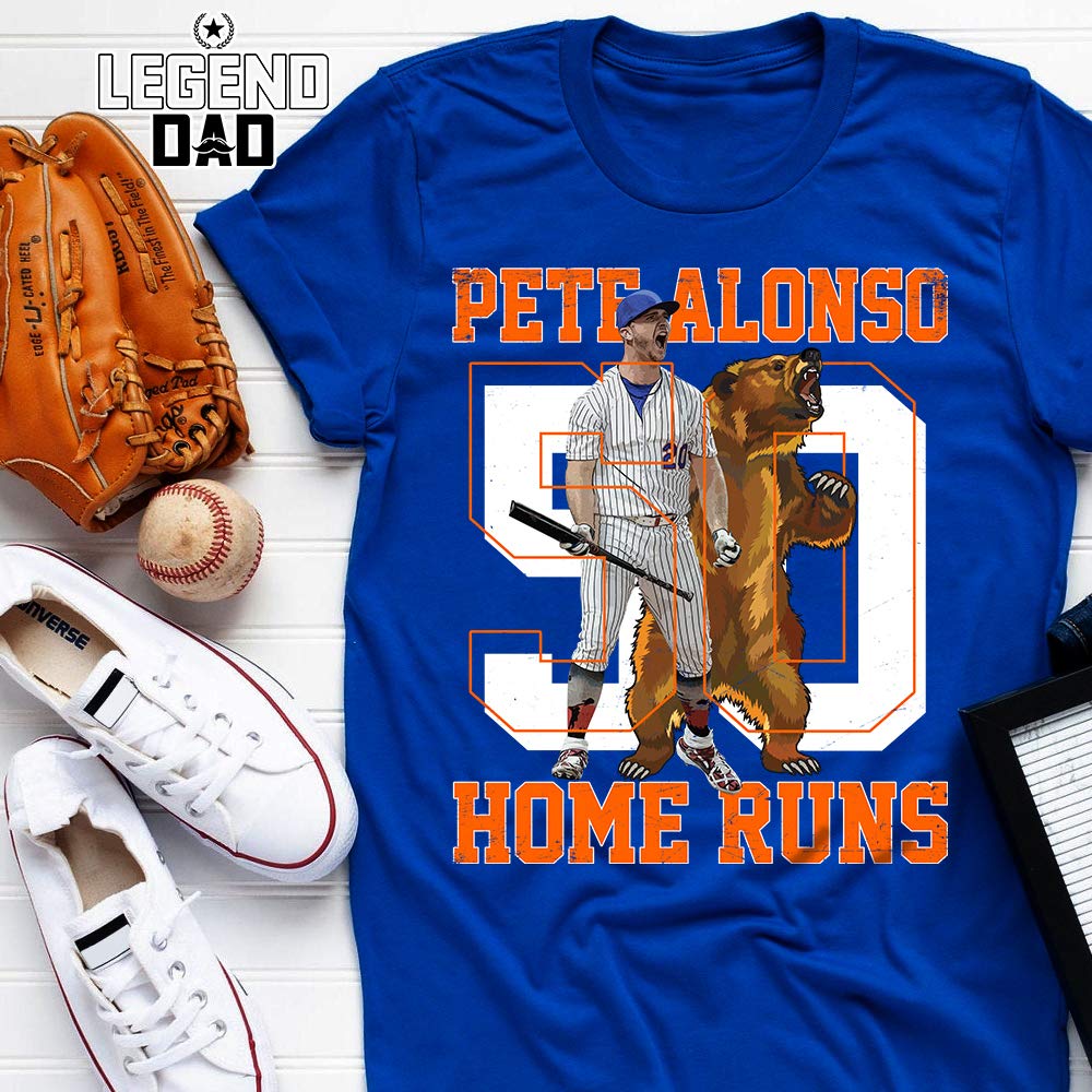 Pete Alonso 50 Bear Shirt Homerun New York Baseball Customized Handmade T-shirt //tank Top