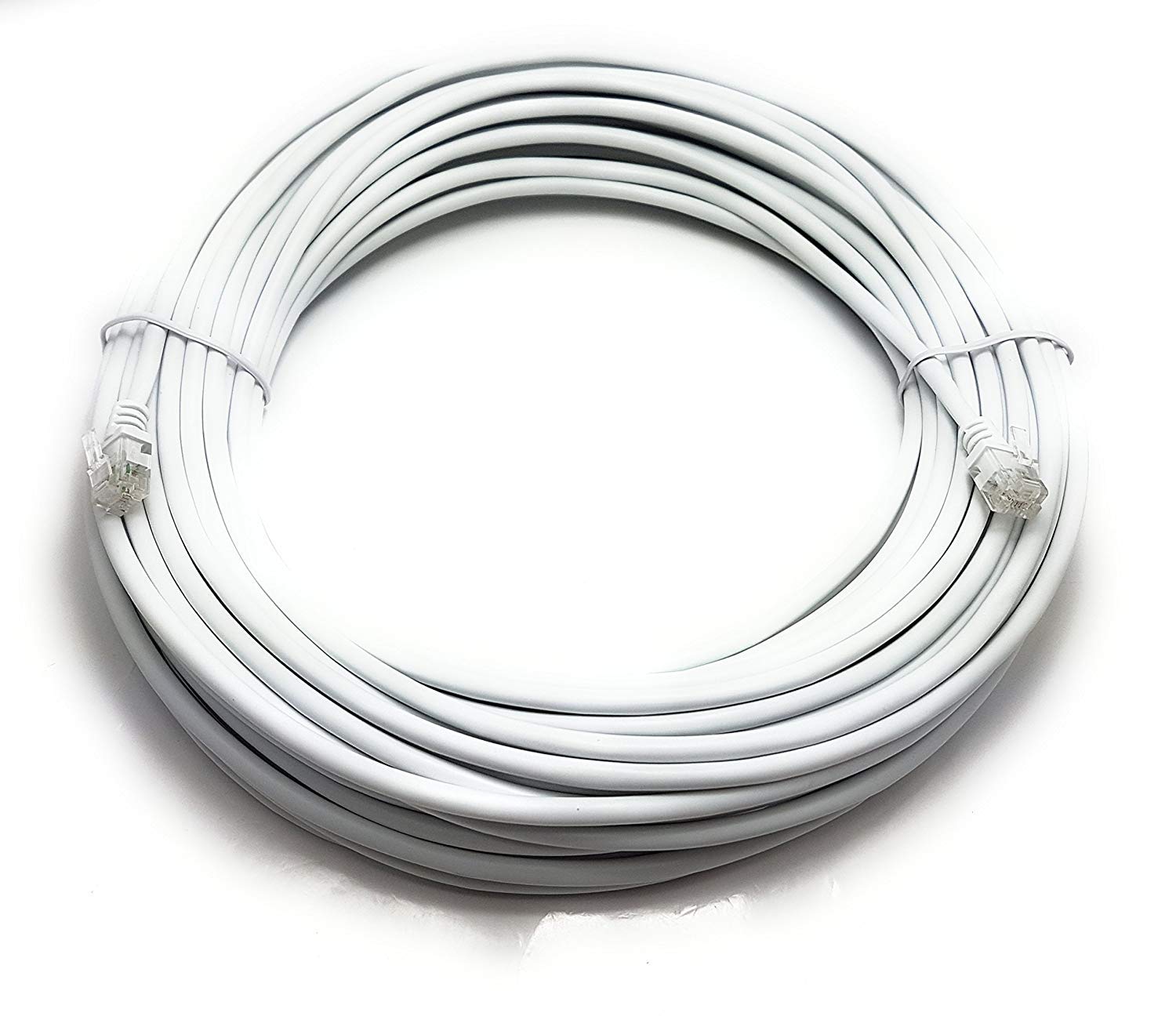 MainCore 15m White ADSL 2+ High Speed 26AWG Broadband Modem Cable RJ11 to RJ11 (Available in 0.5m, 1m, 3m, 5m, 10m, 20m) (15m)