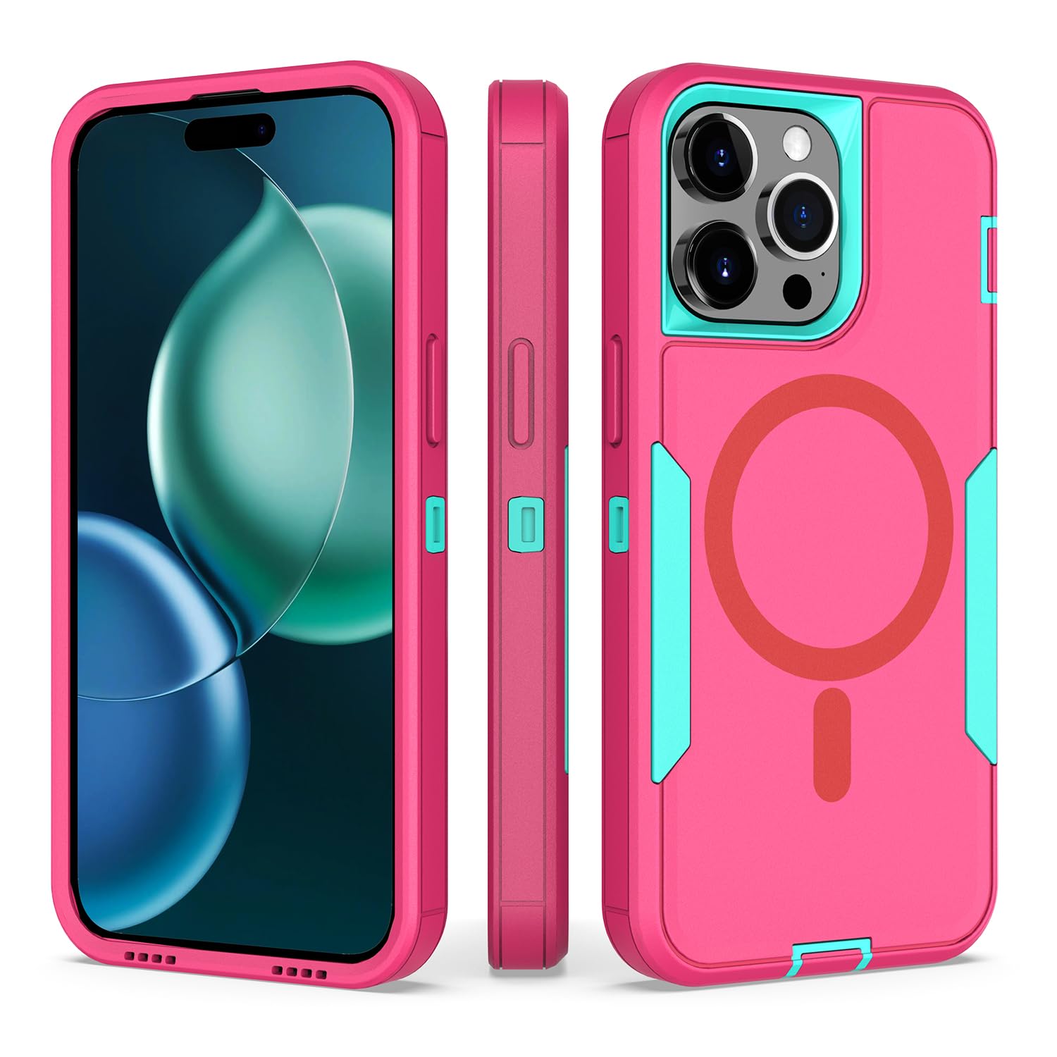 showdd Designed for iPhone 13 pro max Case, Strong Magnetic, Compatible with MagSafe, Dual Drop Protection, Dustproof, Non Fading, Non Yellowing, Matte Anti Slip,for Men and Women, Rose Blue