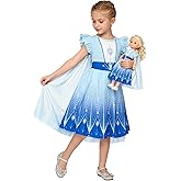 LQSZ Doll and Girl Matching Princess Dress Outfits for Girls and 18" Matching Doll and Girl Clothes