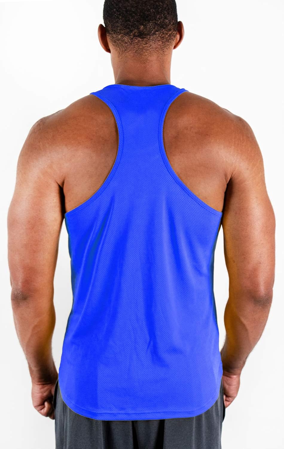 DEVOPS 3 Pack Men's Y-Back Dri Fit Muscle Gym Workout Tank Top: Clothing
