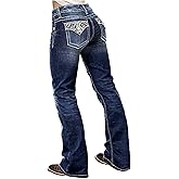 Flamingals Butt Lifting Bootcut Jeans Stretchy Casual Fall Winter Trendy Flare Leg Jeans for Women