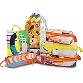 6 Pcs Compression Packing Cubes for Travel, Waterproof Luggage Organizer Washable Storage Bags Set - Packaging Cubes for Backpack Travel and Carry-Ons