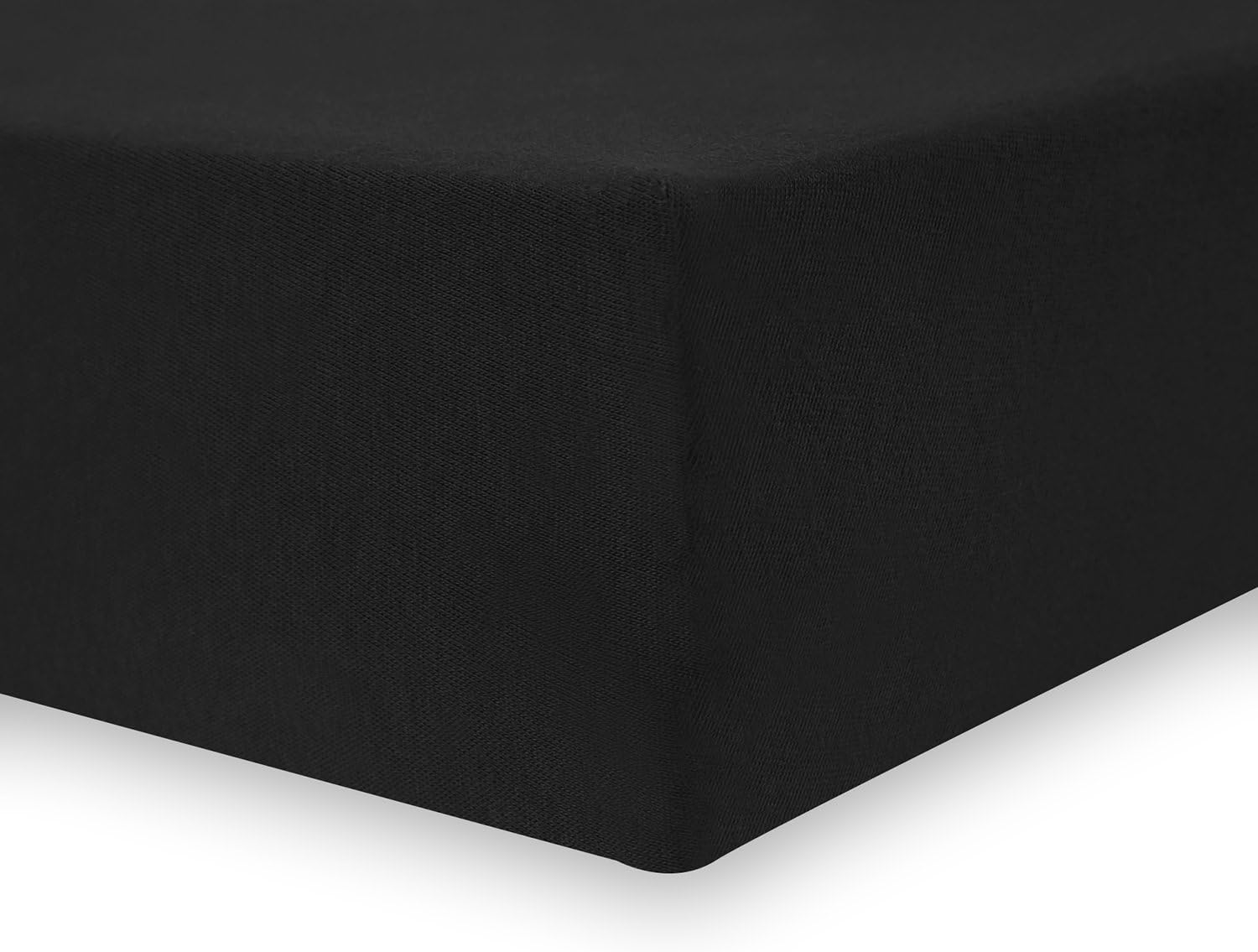DecoKing Fitted Sheet Single 100% Combed Cotton Soft Jersey Bed Sheet 80x200-90x200 cm Black Amber - Image 5