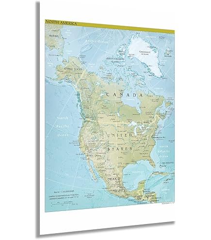 Amazon.com: National Geographic: North America Physical Wall Map