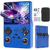 V40 PRO Upgraded Retro Handheld Game Console, Built in 35,000+Classic Games, 36+Simulators, Linux System, 3.5-inch 4K HD IPS Screen Video Player, 256GB TF Card, Portable Pocket Arcade Console (Blue)