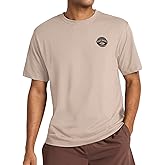Reebok Mens Small Logo Crewneck T-Shirt, Standard Fit, Lightweight Cotton-Poly Jersey Fabric