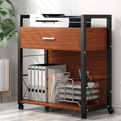 Tribesigns Mobile Printer Stand Modern Lateral File Cabinets