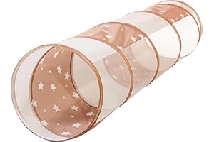 SWEHOUSE Kids Play Tunnel for Toddlers Crawling: Pop Up Tunnel Tent for Indoor and Outdoor - Collapsible Tunnel Toy for 1-3 Year Old Babies or Pets with Mesh - Ideal for Boys and Girls