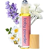 Kailuna Co. Baby Powder Perfume Roll On for Women w/Essential Oils, 10 ml | Organic Oils, TSA Travel Approved