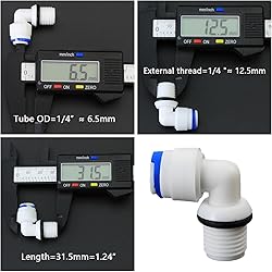 1/4" Male Thread Elbow x 1/4" PE Hose OD Push-In