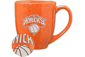 Rico Industries NBA Basketball Alternate 16 oz Team Color Laser Engraved Speckled Ceramic Coffee Mug