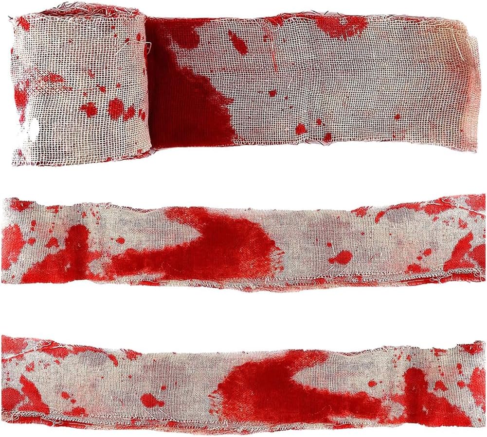 Ornament Hooks - UUYYEO Halloween Bloody Cloth Bandages Creepy Gauze Decorative Halloween Drape Haunted Room Decor Scary Birthday Party Decorations