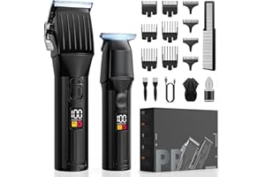 SOLATI Professional Hair Clippers for Men Cordless Trimmers Kit with LED Display Electric Beard Trimmer for Kid Cordless Beards Trimmer Haircut Grooming Kit Gift for Men Women Barber Kids (Black)
