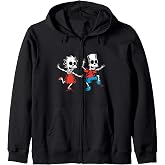 The Simpsons Lisa &amp; Bart Spooky Skeletons Halloween Zip Hoodie