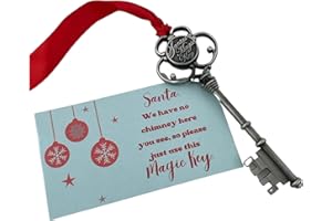 PRETTY INAPPROPRIATE Santa's Magic Key for House with No Chimney Ornament, Christmas Ornament, Skeleton Key Santa Key, Santa Claus Decoration, Santas Key, Keys, Ornaments, Enchanted, Clause, Decorations, Christmas Eve