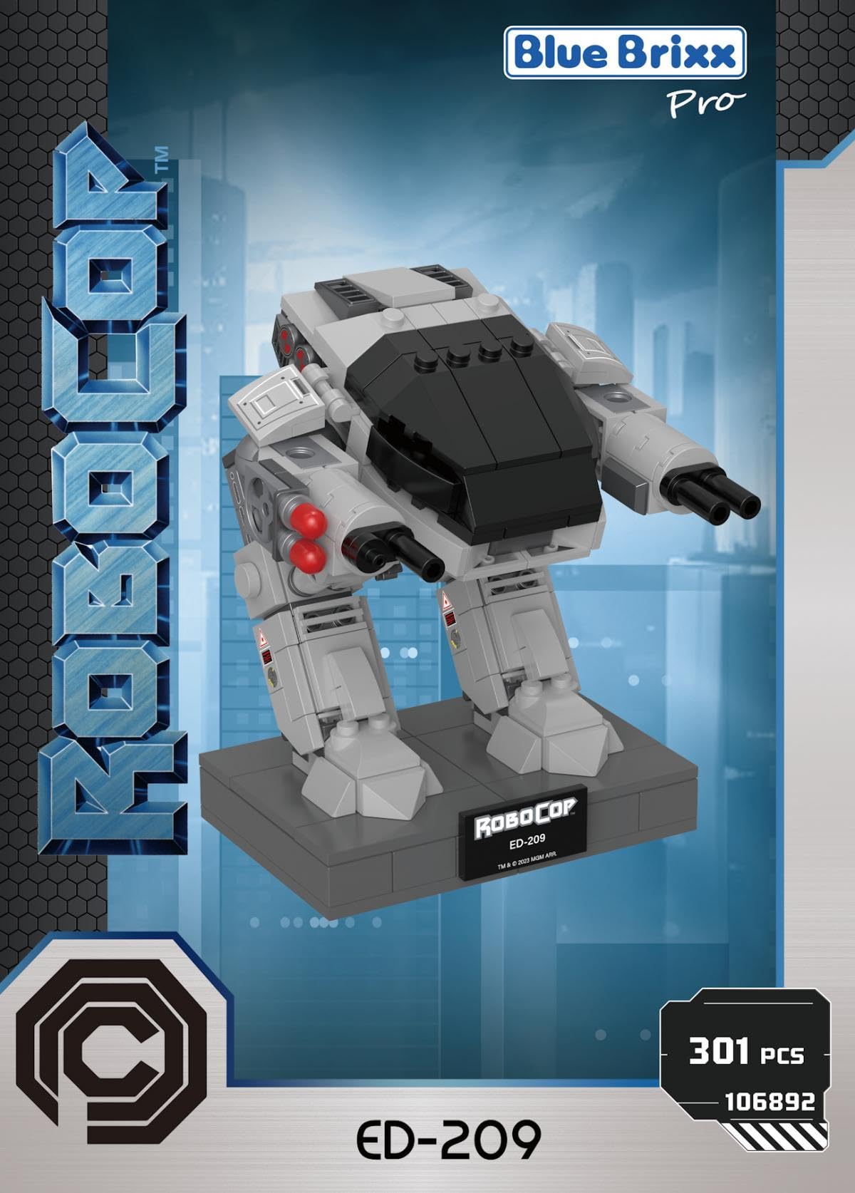BlueBrixx Pro 106892 – Robocop ED-209 aus Klemmbausteinen mit 301 Bauelementen 3