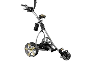 BAT-CADDY ELECTRIC GOLF CADDY BATCADDY X3R Battery Powered Golf Push Cart with Remote, Dual Motor, 9-Speeds and Reverse, Cruise Control, Anti-Tip Wheel, and Downhill Control