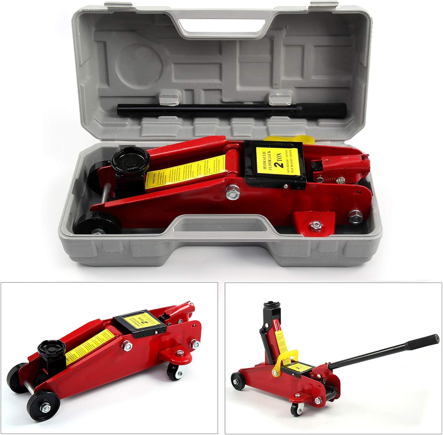 Factory Outlets Queiting 2 Tons Car Jack Hydraulic Floor Jack Trolley Profile Lifting Jack With Storage Case For Car Van Garage Red Car Motorbike Wholesale Store Kingpneus Com
