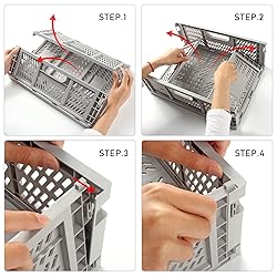 2-Pack Plastic Baskets for Shelf Storage