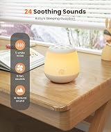 Dreamegg White Noise Machine Portable 24 Sounds 8 Night Lights Baby Sleep view 4