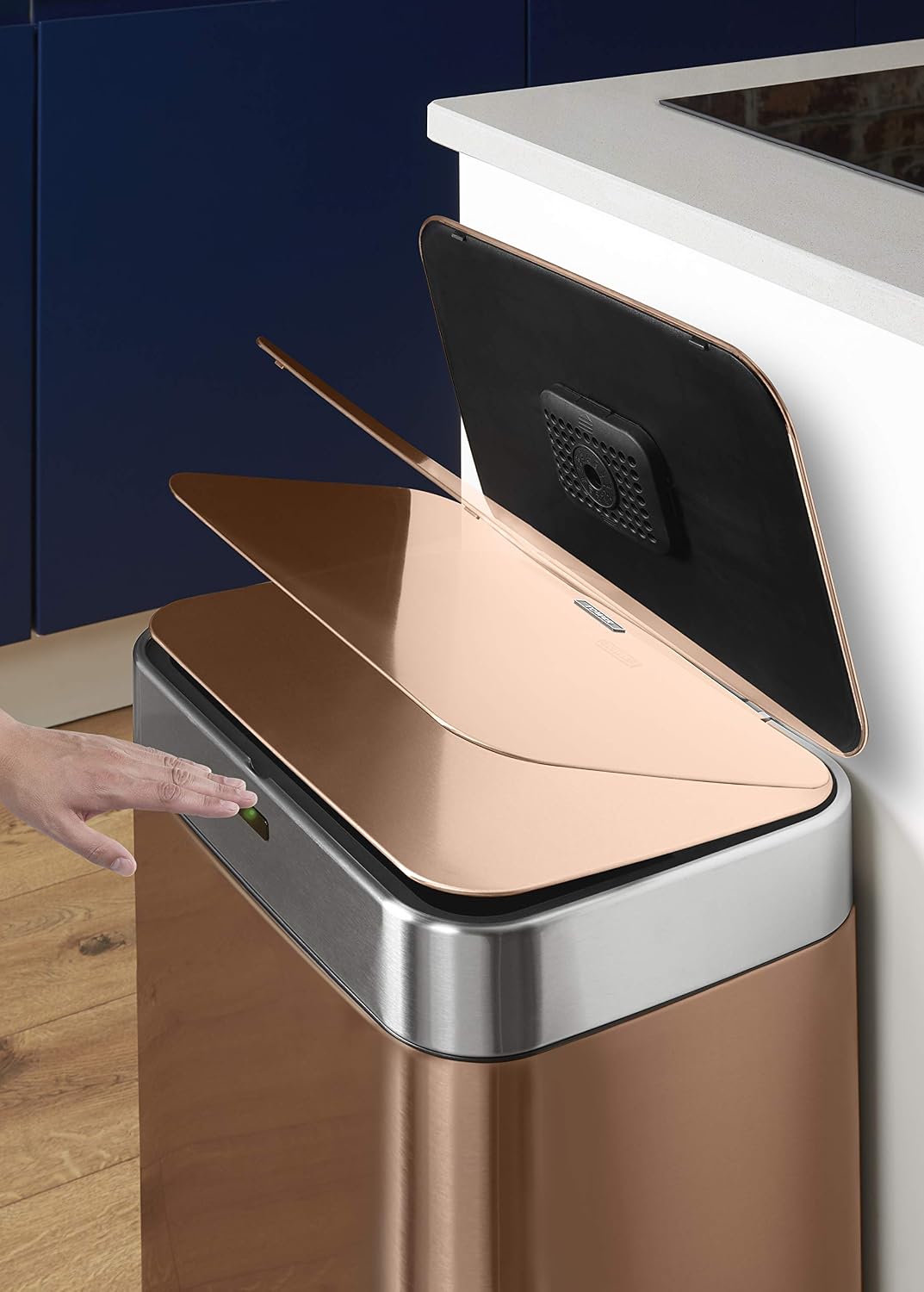 Tower T838001C Square Sensor Bin with Fingerprint Proof Coated Exterior, Copper,Large - Image 4