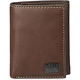 Levi's Men's RFID Trifold Wallet-Sleek and Slim Includes ID Window and Credit Card Holder