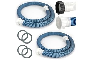 Conderyang 2 Pack 1 1/2 Pool Hose for Above Ground Pool 6ft Pump Replacement Hoses 1.5" EVA Heavy Duty Swimming Pool Hose for Above Ground, Filter Pumps, Saltwater Systems and Sand Filters (Blue)